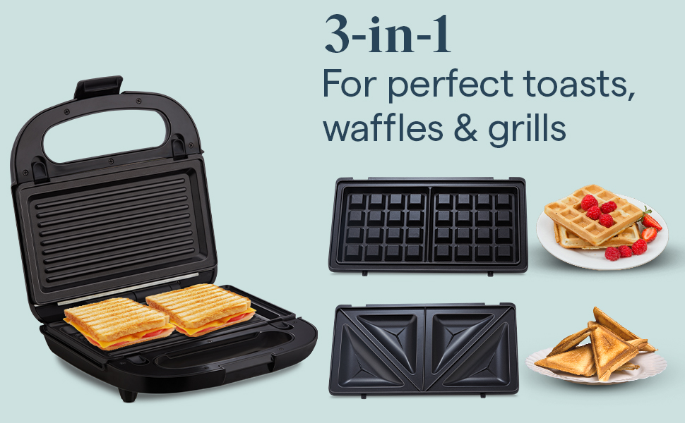Morphy Richards 3 IN 1 750 Watt Sandwich Maker Luxe Rose